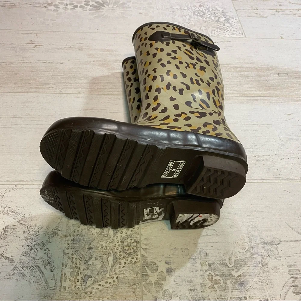 L.L. Bean Wellie Rain Boots in Cheetah Print
